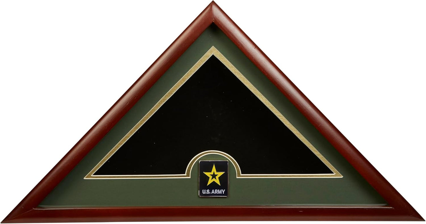 US Flag Display Case with Air Force Medallion Crafted from Premium Quality Materials - Made in USA