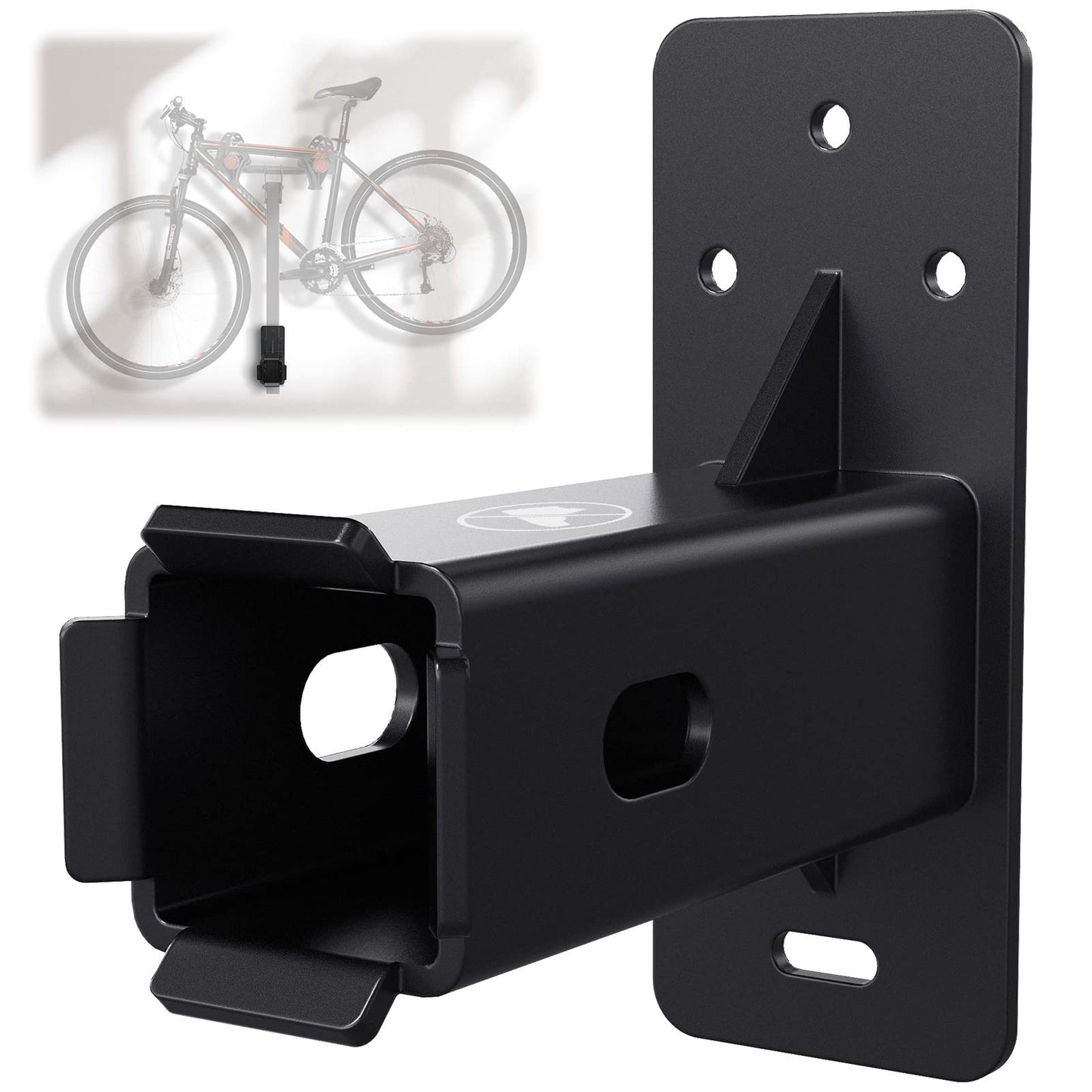 Hitch Wall Mount,Hitch Mount Bike Rack Wall Mount,Hitch Mount Bicycle Rack Hanging Garage Organizer,Trailer Hitch Receiver Storage,Holds Max 300 Lbs(2 inch)