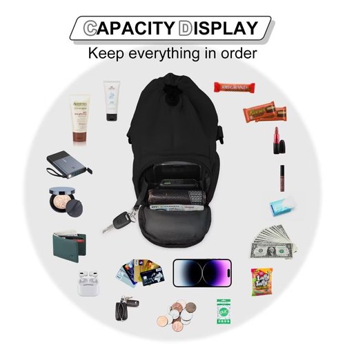 Water Bottle Holder with Strap, 4 Big Pockets with Compartment, 24oz/32oz/40oz Crossbody Water Bottle Carrier Bag
