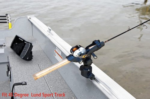 Brocraft 45 Degree Lund Boat Sport Track Rod Holder / Lund Boat Rod Holder - 4 Pack