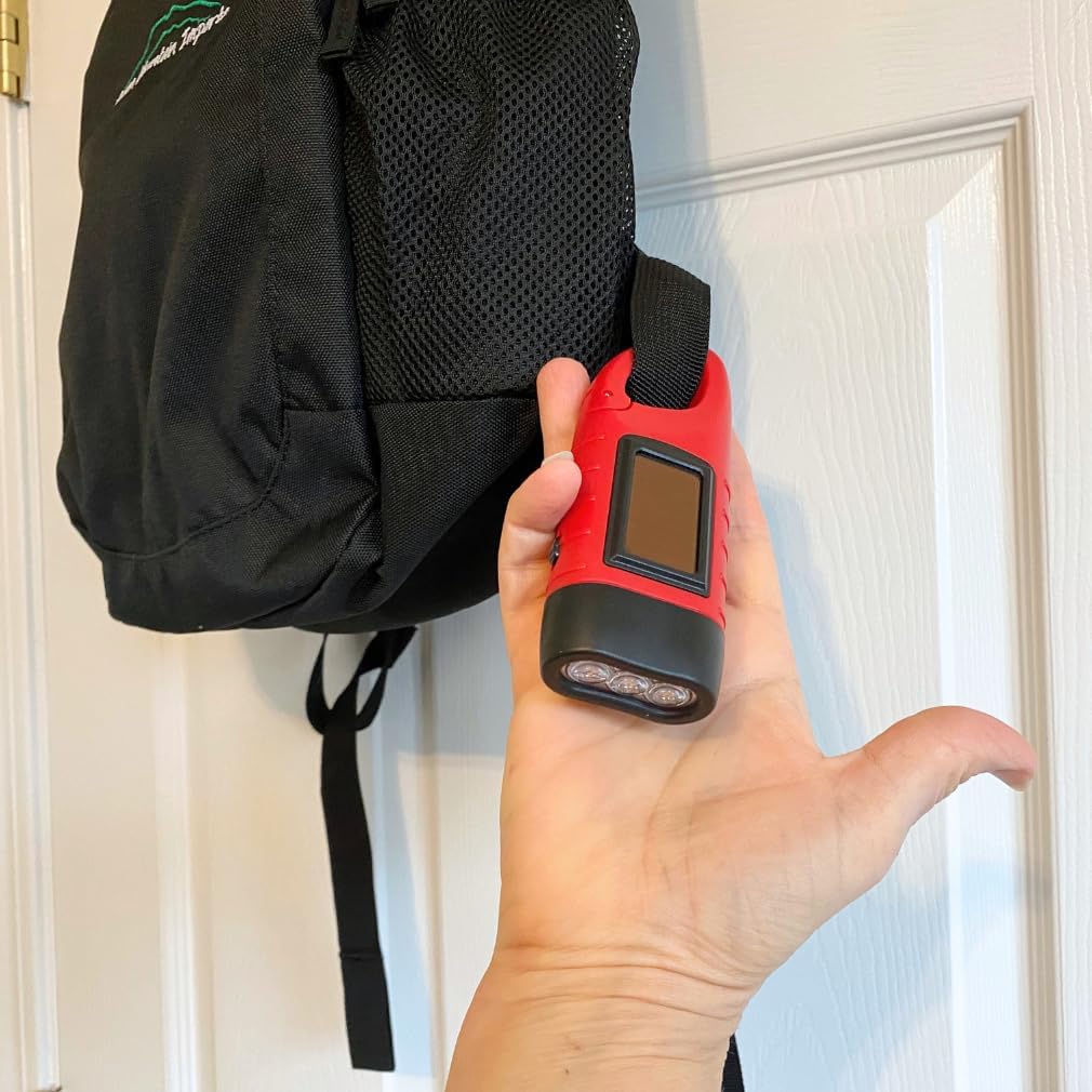 Hand Crank Emergency Flashlights - 4 Pack LED for Camping, Home & Car