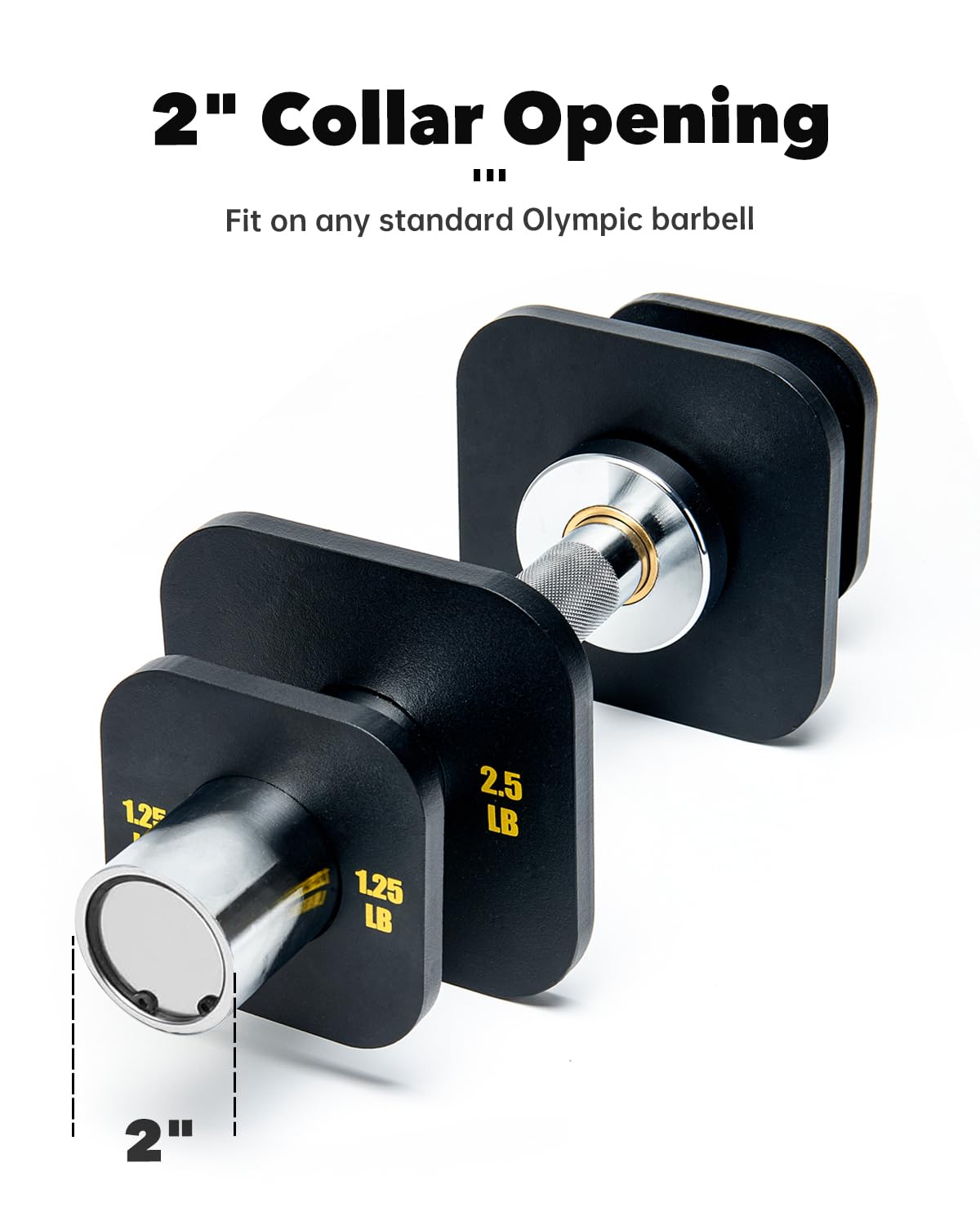 4 Piece Olympic Fractional Weight Plates Set 1.25LB 2.5LB Carbon Steel Change Plates for Weightlifting