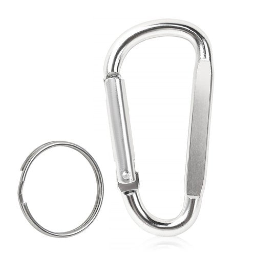 Linsaner Carabiner Clips, Carabiner for Keys, Pets Leash Harness, Camping, Keychain Accessories, Small Durable (A1-Silvery)