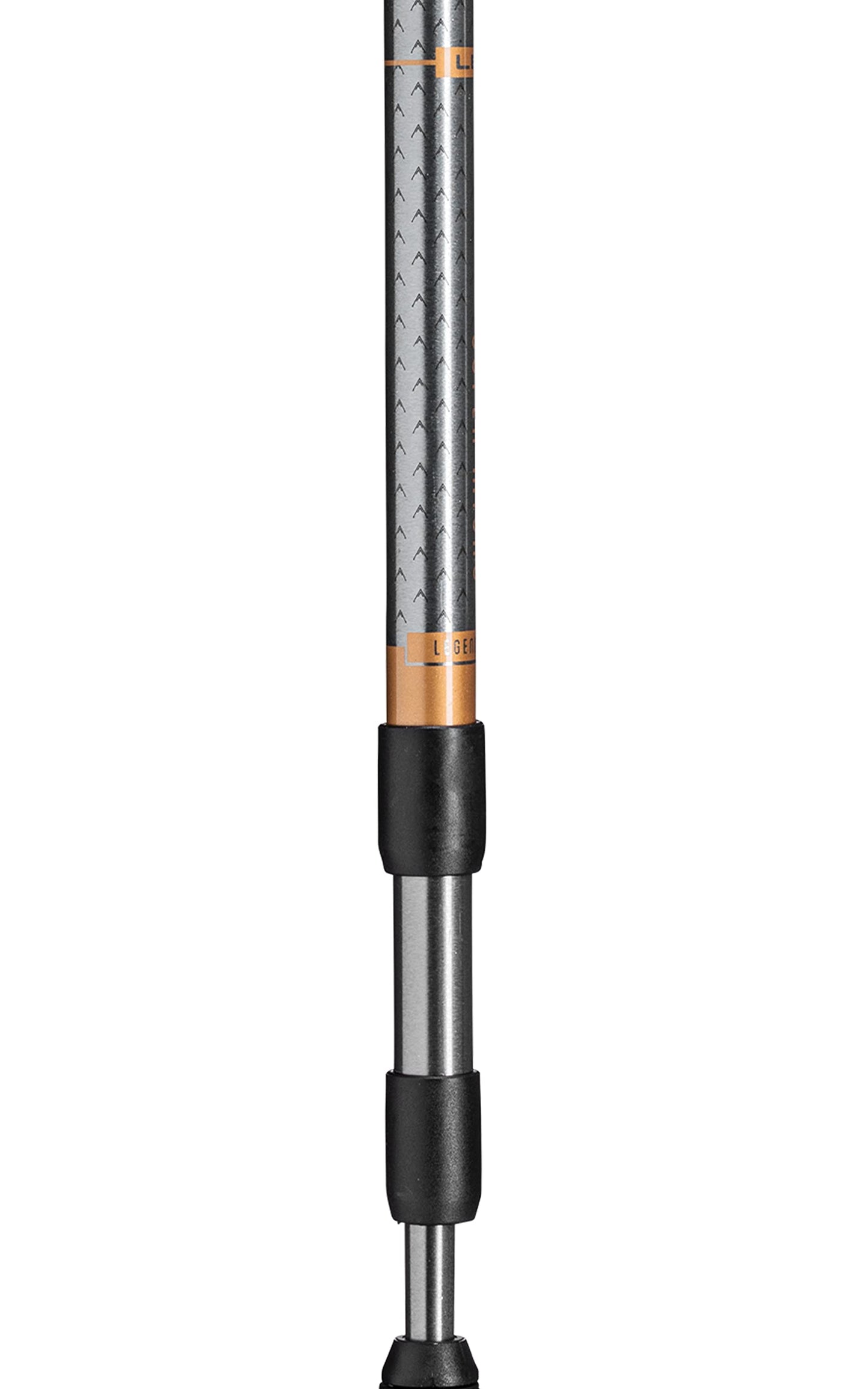 LEKI Super Micro Aluminum Adjustable Lightweight Walking Pole (Single) for Trekking & Hiking - Black-Anthracite-Copper - 90-120 cm