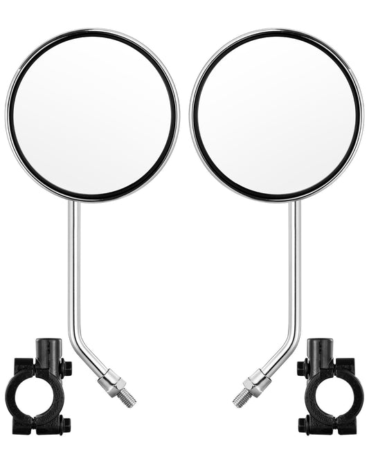 Bike Handlebar Rearview Mirror, Universal Adjustable Rotatable Vintage Safe Clear Mirror for Mountain Road Bike Bicycle ebike Motorcycle Scooter with 8mm Bolt (1 Pair Convex)