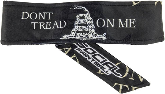 Social Paintball Long Tie Headband, Don't Tread On Me