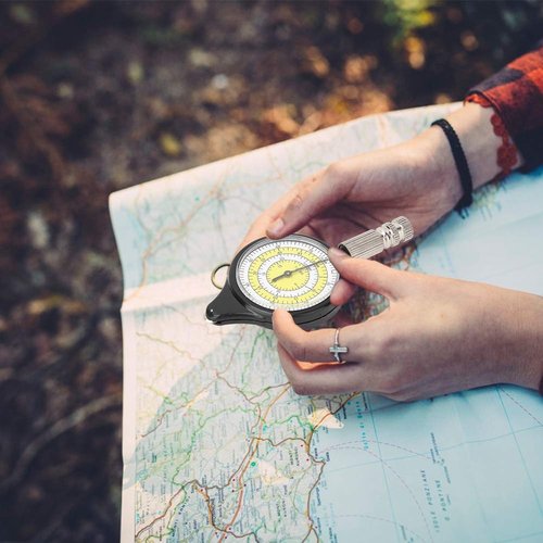 MOUMOUTEN Map Measurer, Old Fashioned Mini Outdoor Map Measurer Distance Caculator Mapping Tool, Measures The Distance Between 2 Points in Map, for Hiking, Camping, Traveling