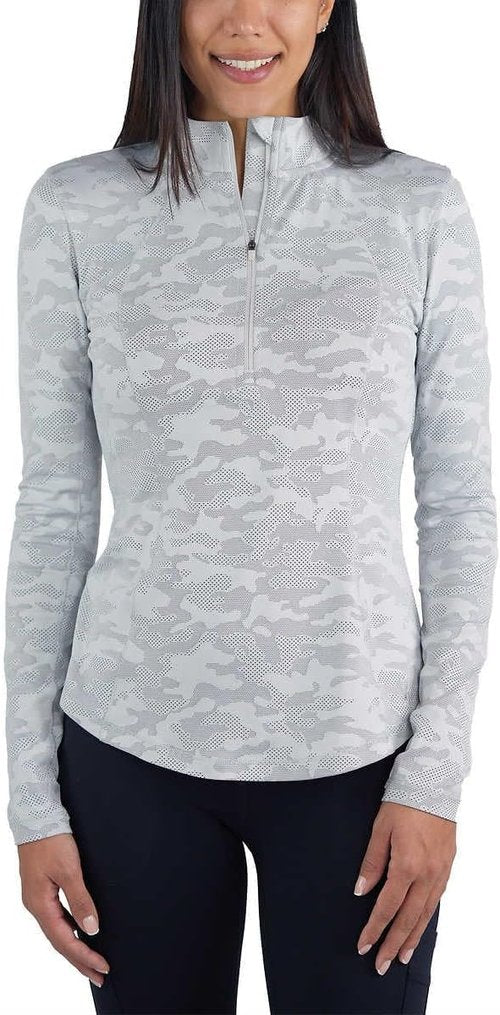 Spyder Ladies' Tech Quarter Zip Top Shirt (XX-Large,Gray)