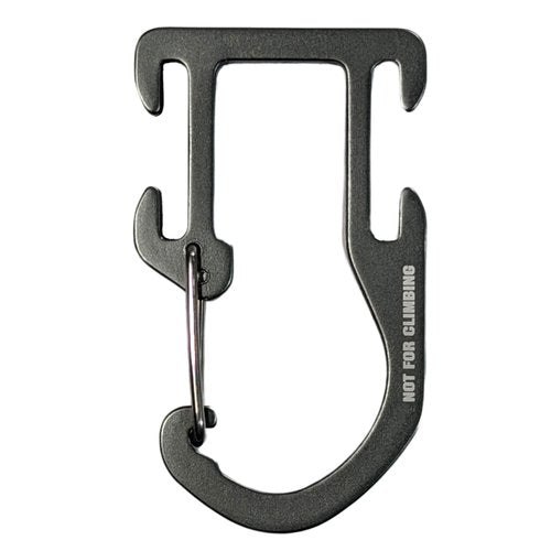 Molle Attachment Backpack Gear Tactical Aluminum Carabiner Snap D-Ring Clip Hook (Dark Grey)