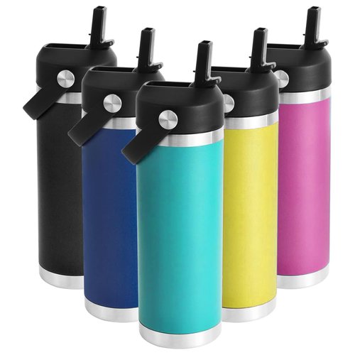 Straw lid for Yeti Rambler Water Bottle 18 26 36 64 oz, Replacement Cap Straw Cap for YETI Rambler Jr 12oz, 18 oz, 26 oz 36 oz 64 oz, Lid with Straw and Brush and Flexible Handle ﻿ (Black)