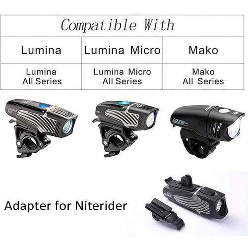 Panmout 3PACK Bike Light Adapter Mount Compatible with NiteRider Lumina, NiteRider Light, Mako Series, Computer Mount
