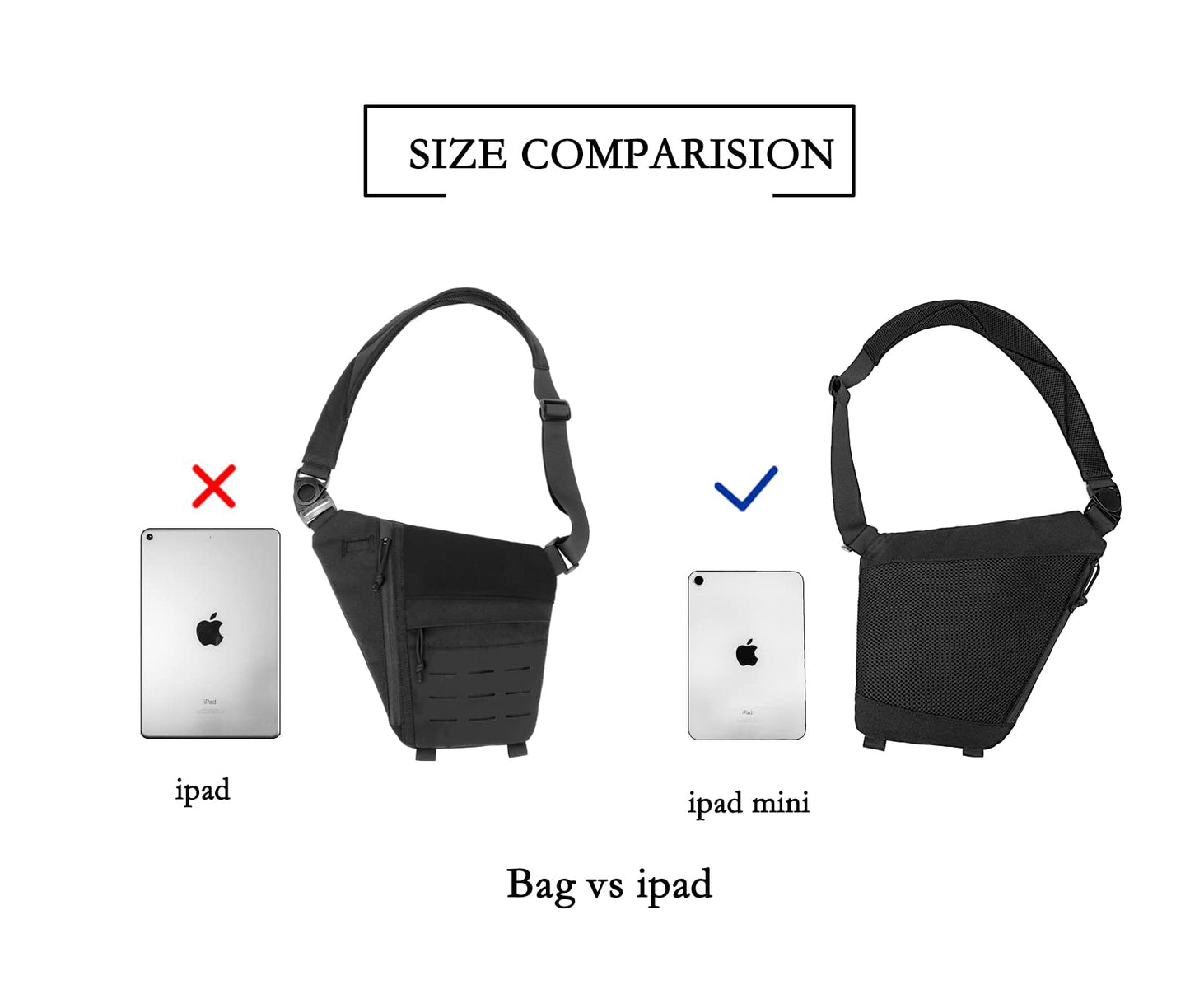 GAZJYUSP Sling Bag-Anti-theft Crossbody Shoulder Bag for Men and Women Anti Theft Travel Bag Concealed Carry of Handgun for Casual Stealth Personal Pocket Bag (Black)