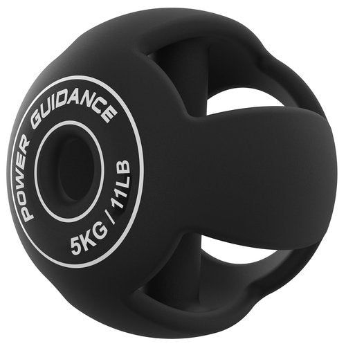 POWER GUIDANCE Spherebell Dumbbells + Kettlebell, Achieve Peak Exercise Performance while Minimizing Stress on Joints (Black-11LB)