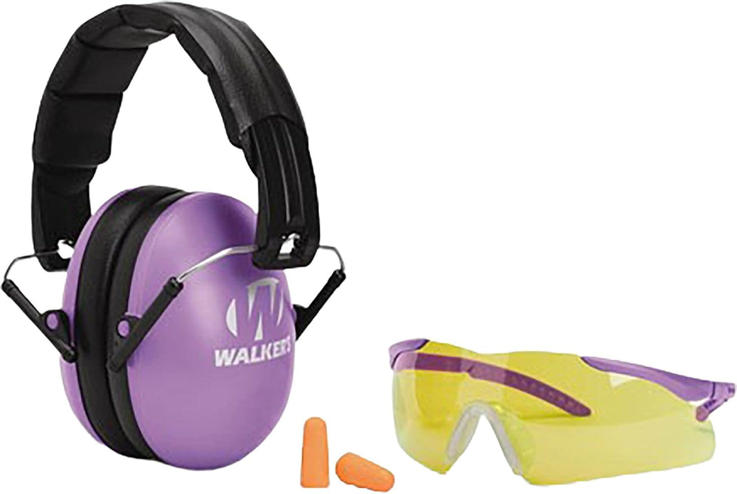 Walker's Youth & Women's Shooting Low Profile Folding Padded Headband Adjustable Hearing Protection Earmuffs
