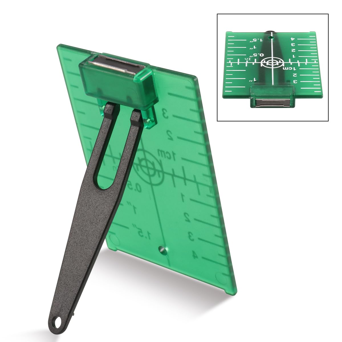 Fancyall Laser Targets, Magnetic Floor Laser Target Plate Card with Stand, Laser Target Card for Lasers Line Targets, Laser Levels Hunting Shooting Targets Accessories (Green)