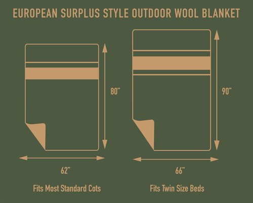 Rothco 22192 European Surplus Style Wool Blanket Size : 66" x 90"