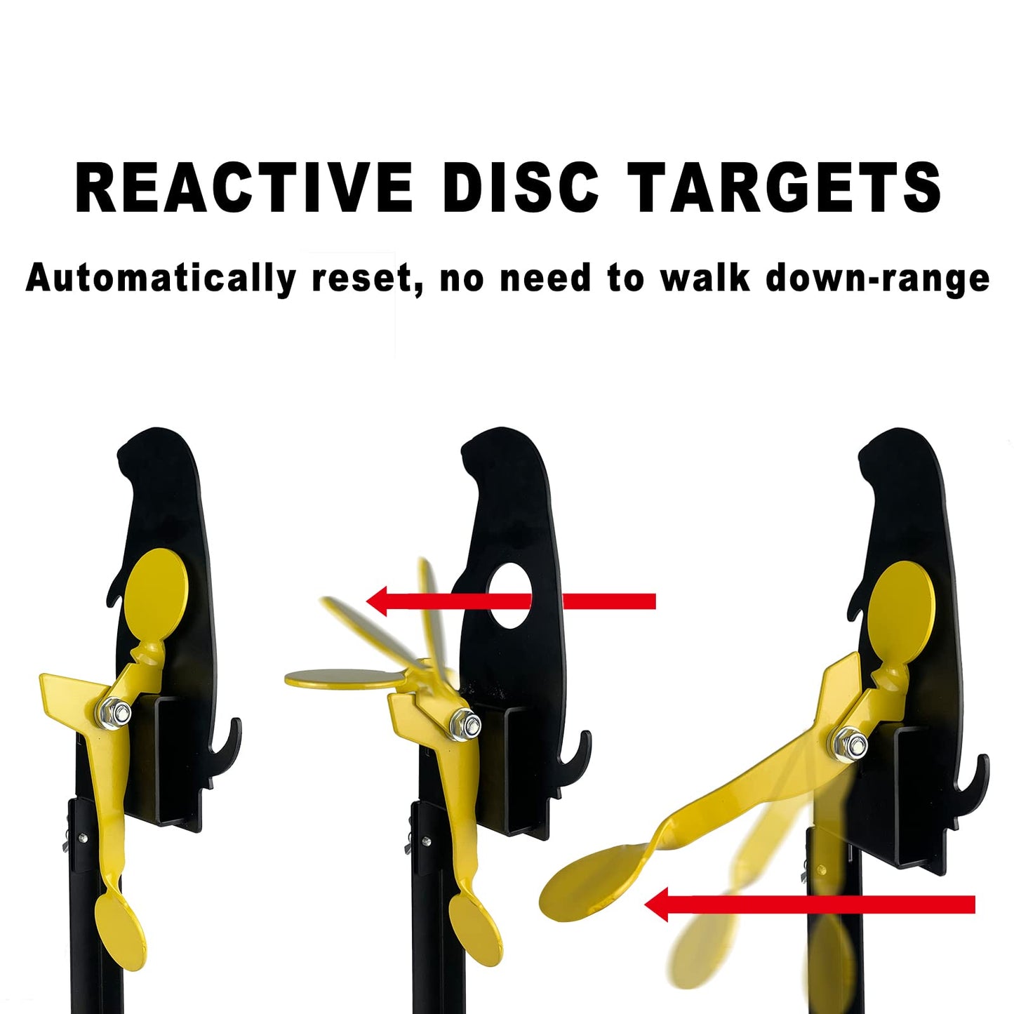 Atflbox Metal Prairie Dog and Eagle Air Gun Pellet BB Guns Rimfire Reset Target, Rated for .177 .22 Caliber Outdoor Shooting