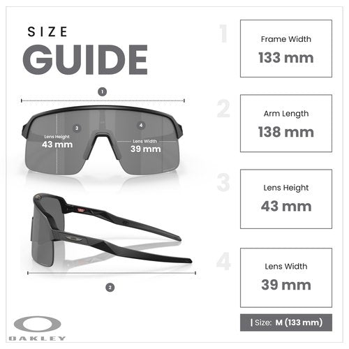 OAKLEY Sutro Lite OO9463 946305 39MM Matte Black/Prizm Black Shield Sunglasses for Men+ Bundle Accessory Leash Kit, Microfiber Pouch