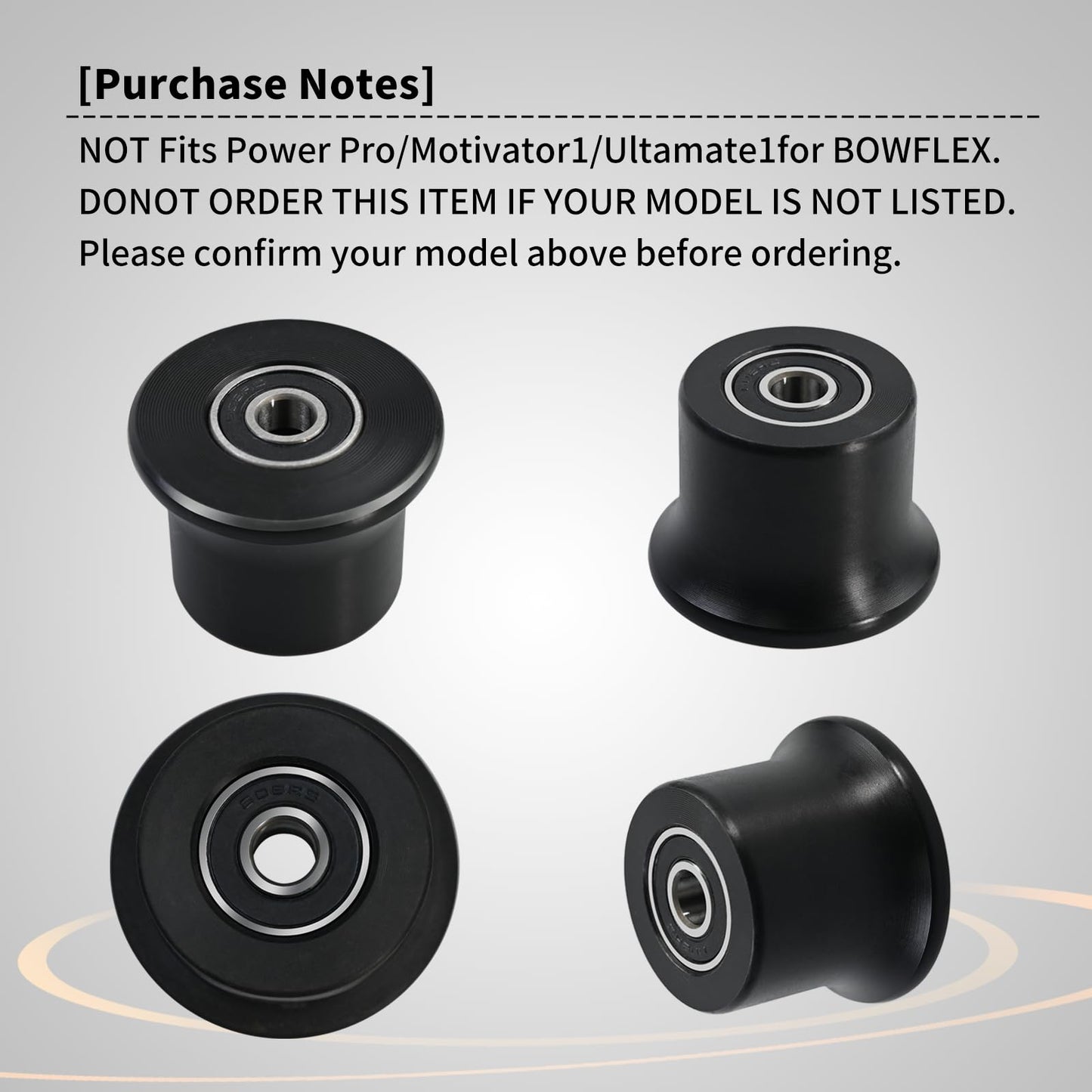 4 Rolling Seat Trolley Wheels,Sliding Seat Bracket Roller, Fit for Bowflex Home Gym Compatible Models Blaze, Classic, Elite, Motivator2, Pr1000, Sport, Conquest, Ultimate2, Schwinn Comp, Revolution
