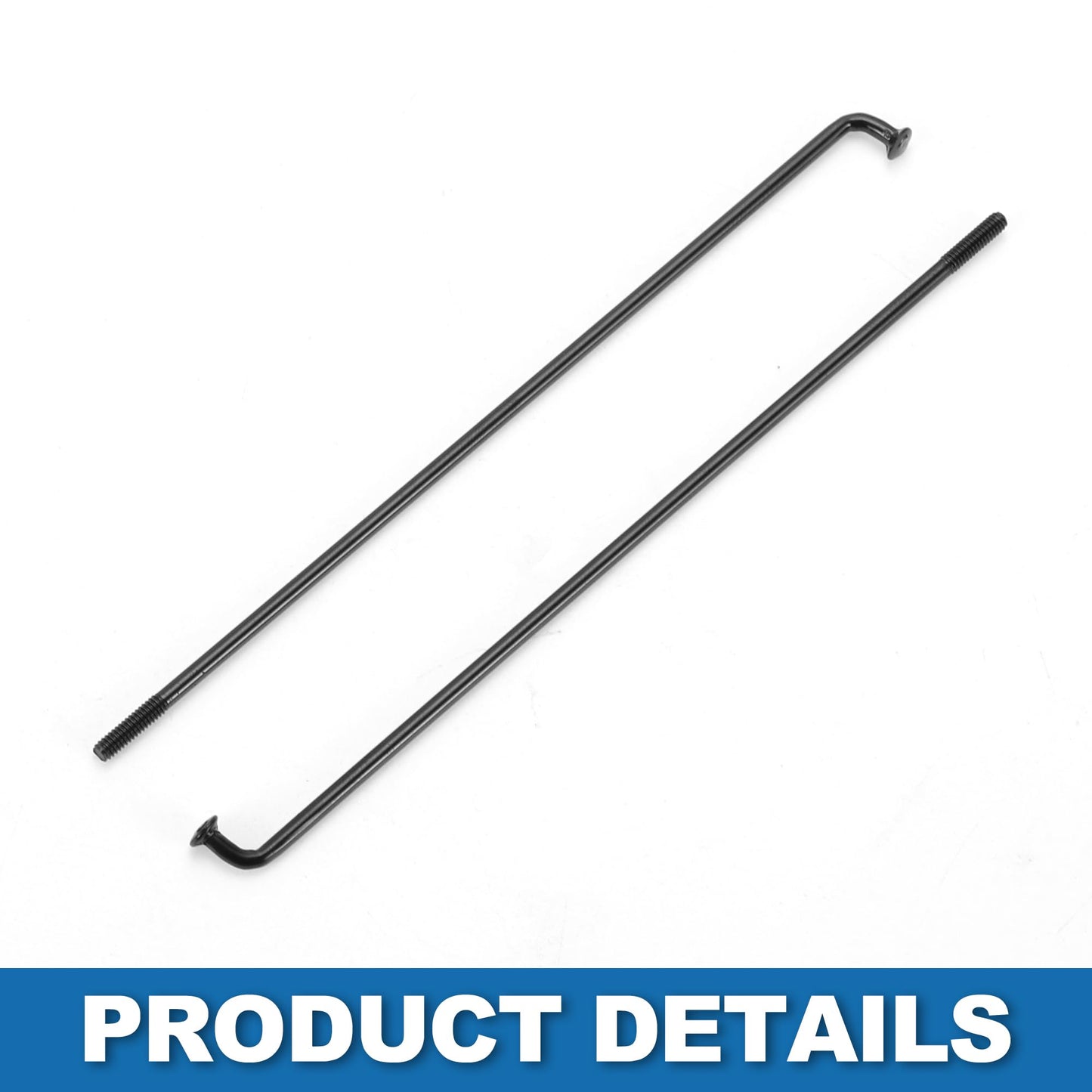 A ABSOPRO Bike Bicycle Spokes 14G 112MM Mountain Bike Spokes Steel Black 36Pcs