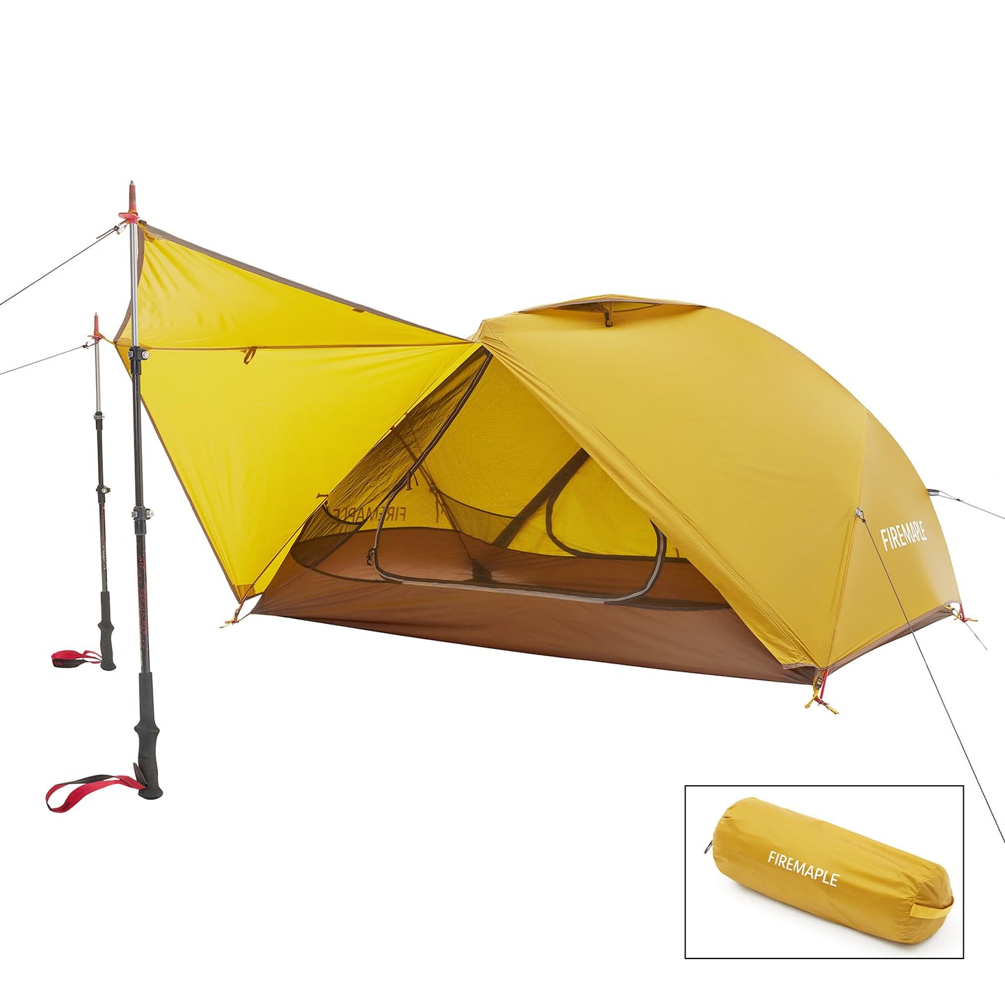 Fire-Maple Tropics Freestanding 2P Backpacking Tent - Lightweight, Waterproof, 3-Season Tent with Spacious Interior and Easy Setup - Perfect for 2 Adults, Camping, Hiking, and Outdoor Adventures.