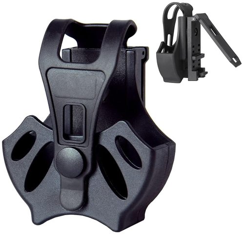 Upgrade Polymer Handcuff Case for Most Chain or Hinged Cuffs,Fits ASP, Quick Release Law Enforcement Duty Handcuff Holster, MOLLE Compatible Belt Clip,Matt Black