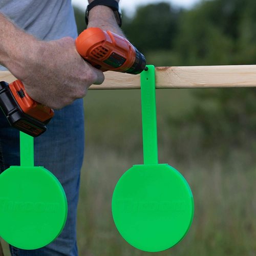 Throom - Reactive Self Healing Targets for Shooting, Set of 3 HangTuff Targets, Hanging Gun Target for Pistol or Rifle, for Indoor and Outdoor Range, Ricochet Free