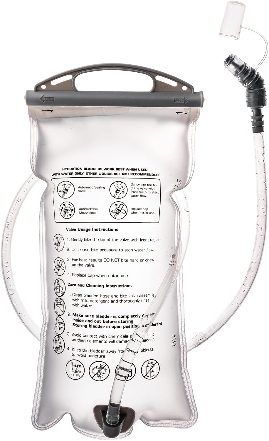 TRIWONDER Hydration Bladder Water Reservoir 1.5 Liter 2L 3L BPA Free Water Bladder for Running Cycling Hiking Camping Backpack