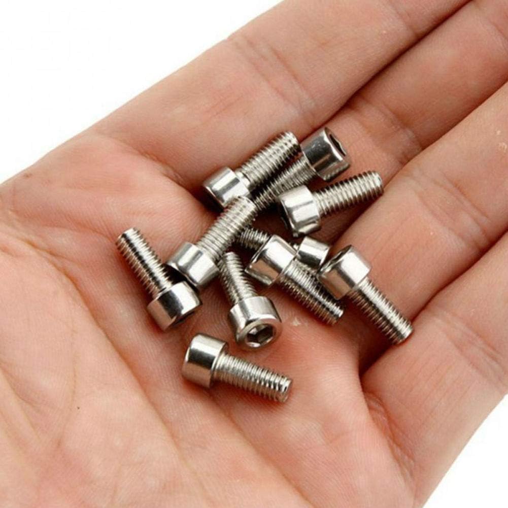 AKOAK 10 Pcs/Pack Bike Water Bottle Cage Bolts M5 Hex Socket Tapping Screw for Bottle Holder Bracket Rack Cycling