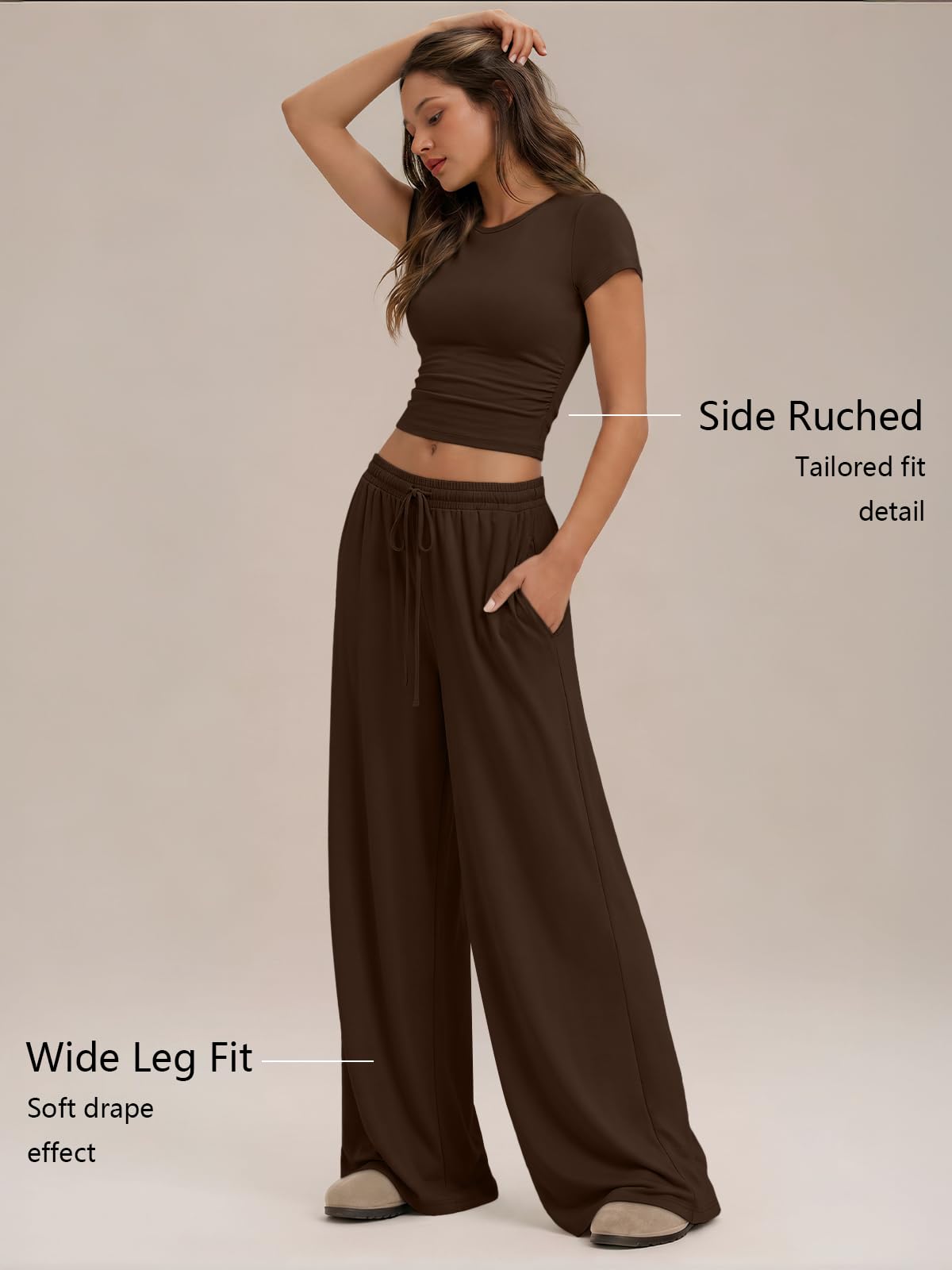 Trendy Queen Womens 2 Two Piece Set 2026 Summer Workout Vacation Gym Clothes Fall Fashion Lounge Matching Airport Travel Outfit Resort Wear Fitness Athleisure Clothing
