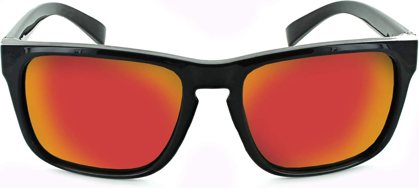 Optic Nerve Ziggy Polarized Sport Sunglasses - Lightweight Sportwrap Frame, UV Protection, Anti-Glare - Unisex Fit