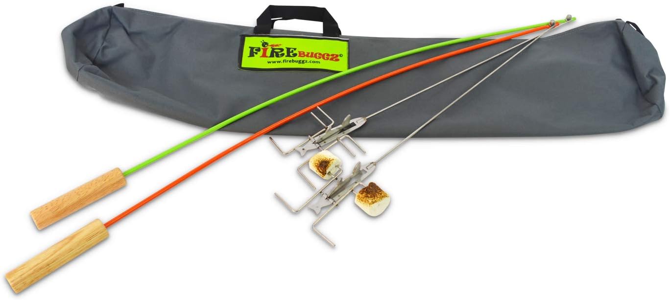 Fishing Pole Campfire Roasters Bundle Packs Campfire Roasting Sticks Outdoor Firepit Tools