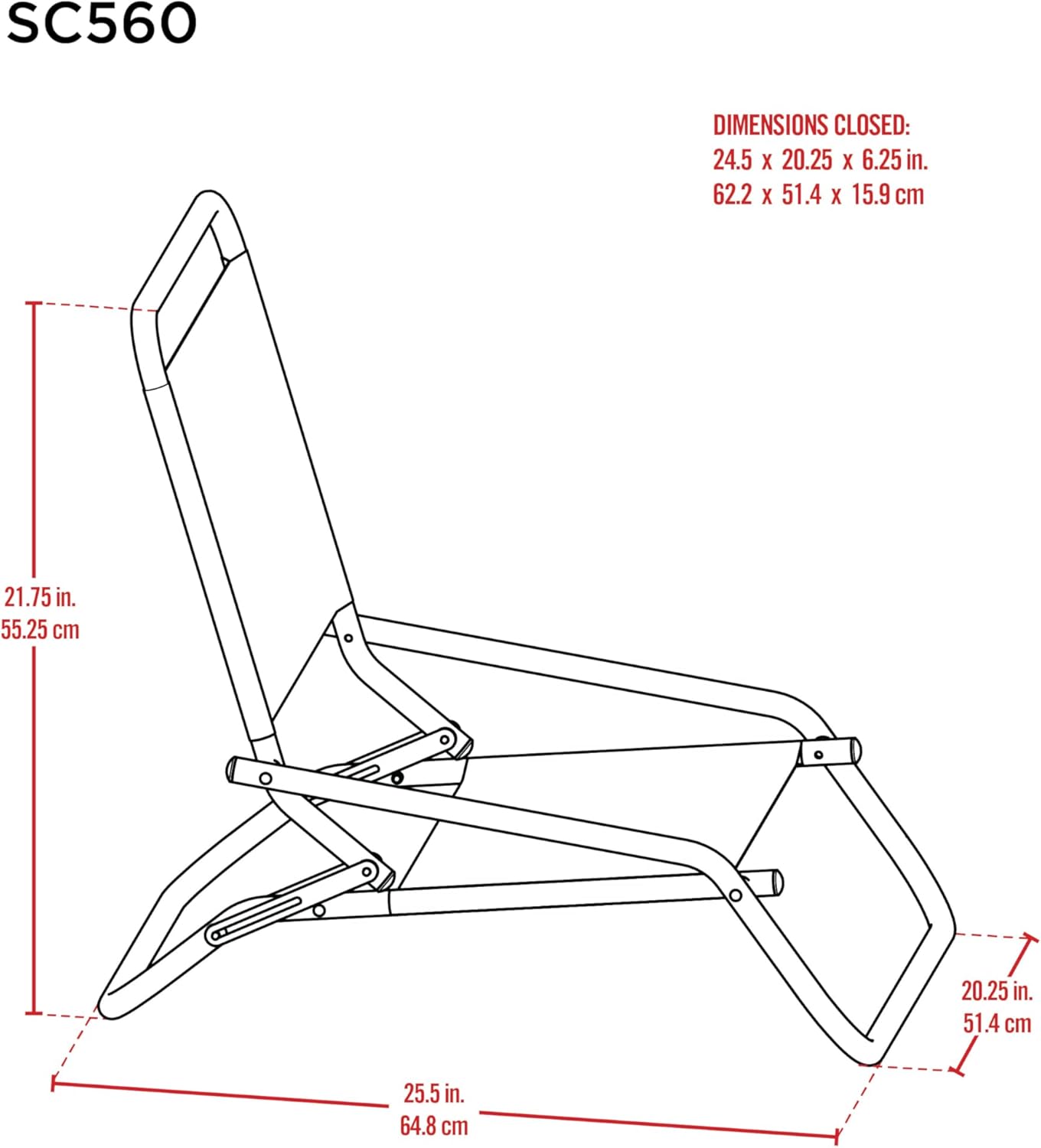 Rio Brands Wave Low Profile Beach Chair