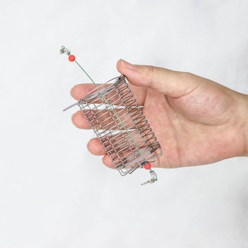 UperUper 10pcs Fishing Bait Trap Cage Feeder, Baits Cage Basket Holder Coarse Lure Feeder Fishing Tackle Kit