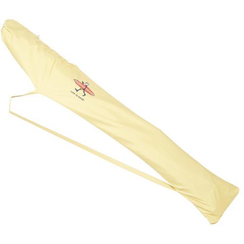 Life is Good 6.5' Outdoor Beach Umbrella with ANCHORX Heavy Duty High Wind Stability Sand Anchor and Carrying Bag