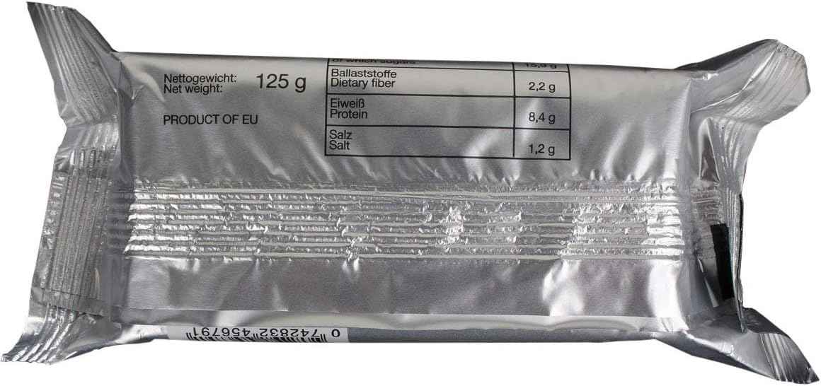 Genuine German Army Survival Food Pack - 4 Hardtack Biscuit Packs (125g) - NATO MRE Crackers