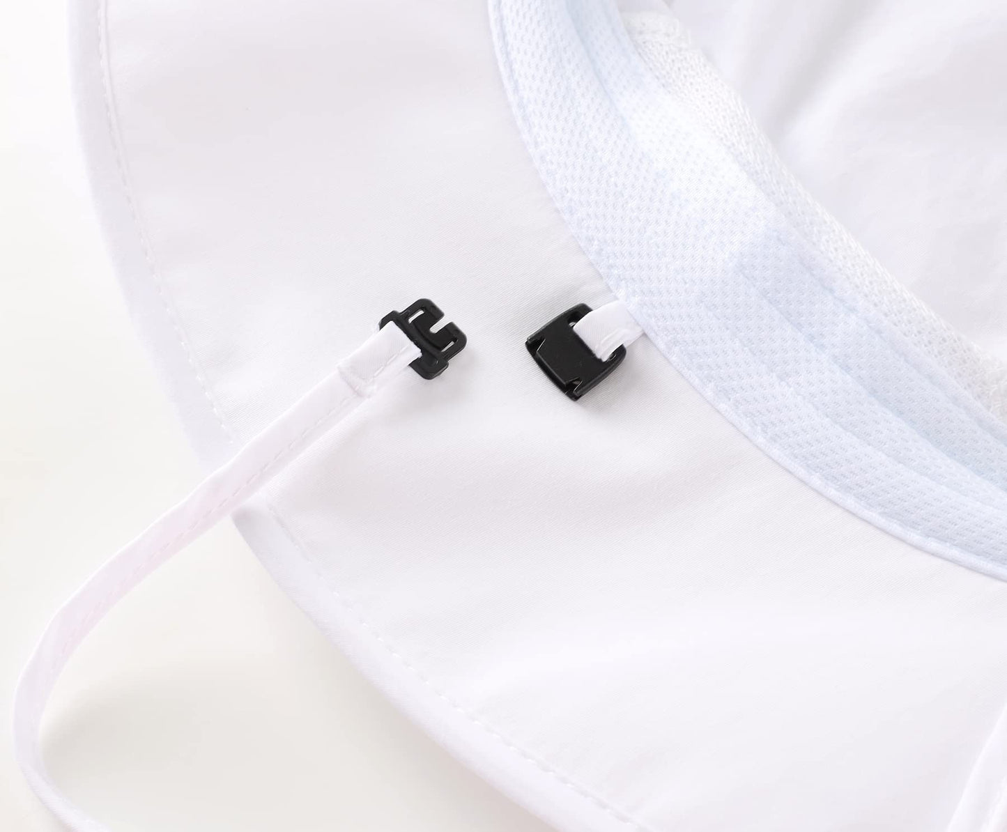 Home Prefer UPF50+ Mens Sun Hat Wide Brim Fishing Hat Airy Mesh UV Protection Portable Bucket Sun Hat White