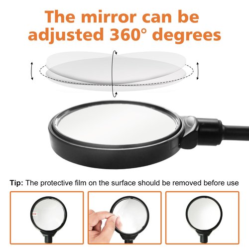 Seelulu Bike Mirror Handlebar Mount(Black-2 piece), Adjustable Rotatable Bicycle Rear View Mirror, Wide Angle Acrylic Convex Safety Mirror for Mountain/Road Bicycles
