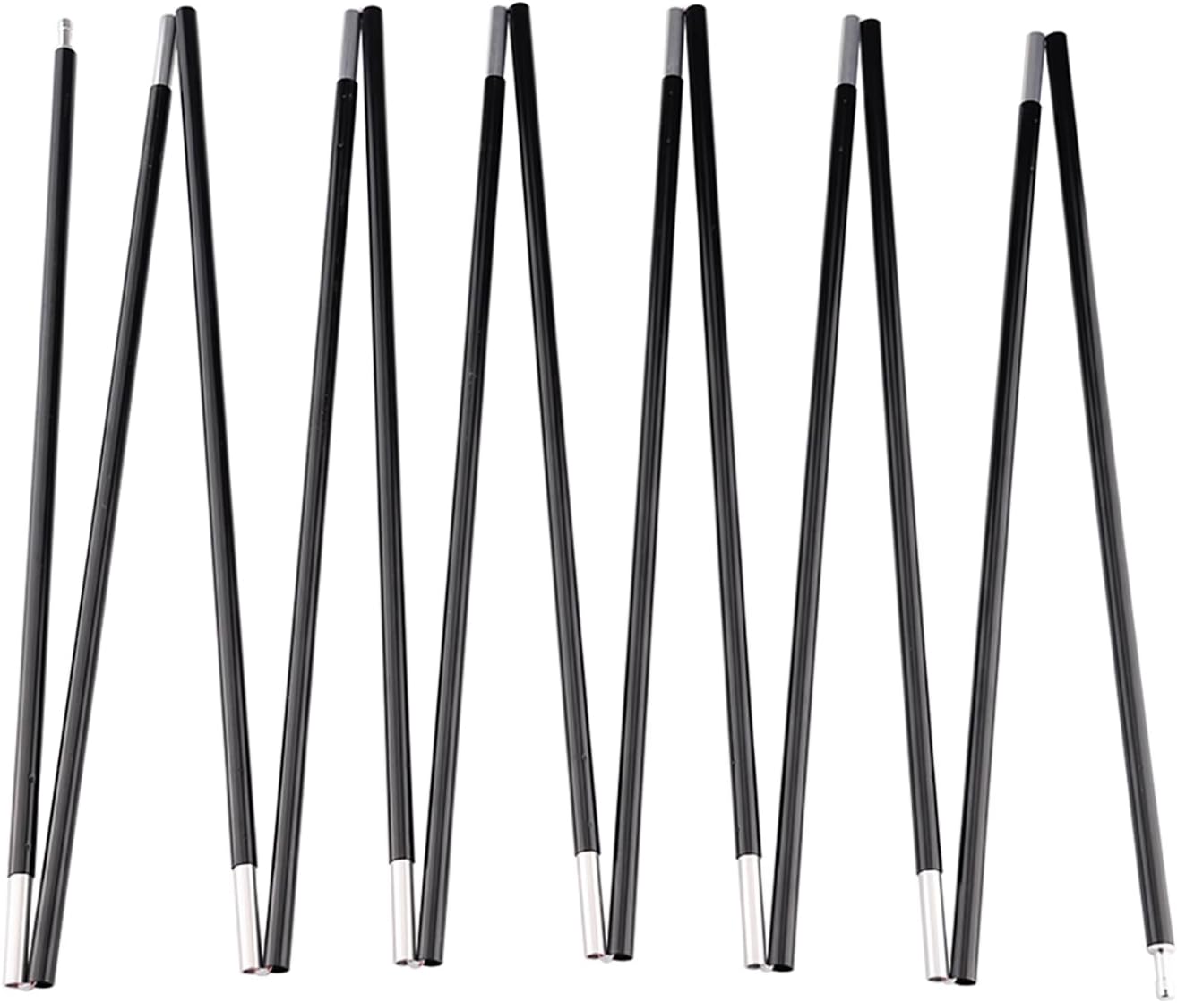 Aluminum Tent Poles Replacement, Fits Both Female and Male Ends, Lightweight Tent Pole Repair Kit, 7001 Aluminum Alloy T6 Heated