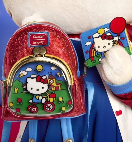 Loungefly Hello Kitty 50th Anniversary Coin Bag Metallic Mini Backpack Standard