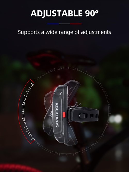 ROCKBROS Bike Tail Light USB Rechargeable LED Bike Rear Light 6 Modes IPX4 Bike Taillight for Night Riding