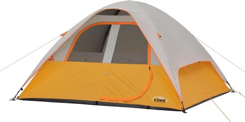 CORE Family Camping Tent - 3-9 Person Dome Tents with Gear Loft for Hiking & Backpacking