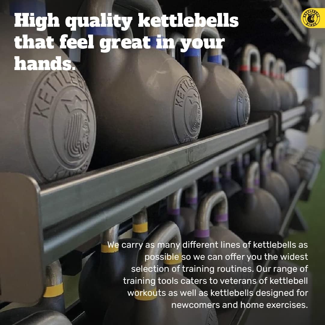 Powder Coated Kettlebell Weights 5-90 LB | Durable Gym Equipment for Strength Training