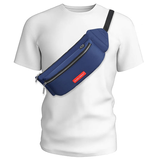 Extra-Large Crossbody Fanny Pack for Women Mens Waist Bag & Crystal Blue Belt Bags For Running Hiking Cycling and Travel