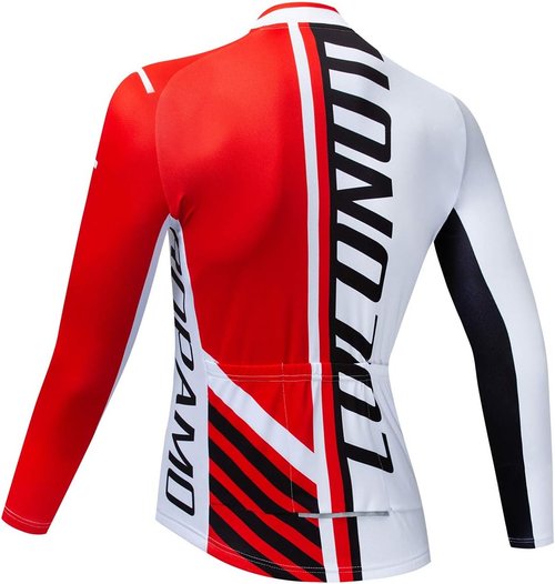 Coconut Ropamo CR Long Sleeve Cycling Jersey Mens, 3+1 Zipper Pockets Bicycle Tops Quick Dry Breathable Biking Shirt