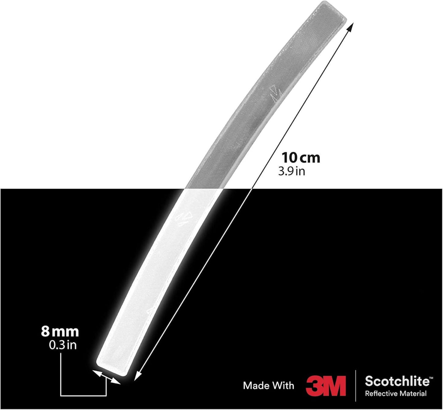 Salzmann Reflective Stickers - Soft stickers for backpacks, bikes, helmets, strollers, etc. - Made with 3M Reflective Material
