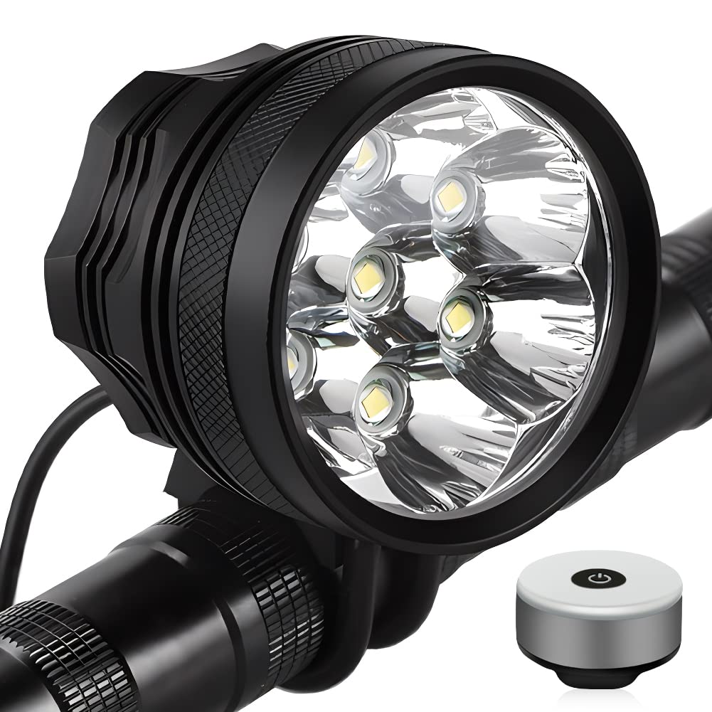 10500 Lumens 7 Led Bicycle Lights Front and Rear