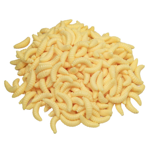 300PCS Realistic Lures - Soft Worm & Maggot Baits for Bass & Ice Fishing