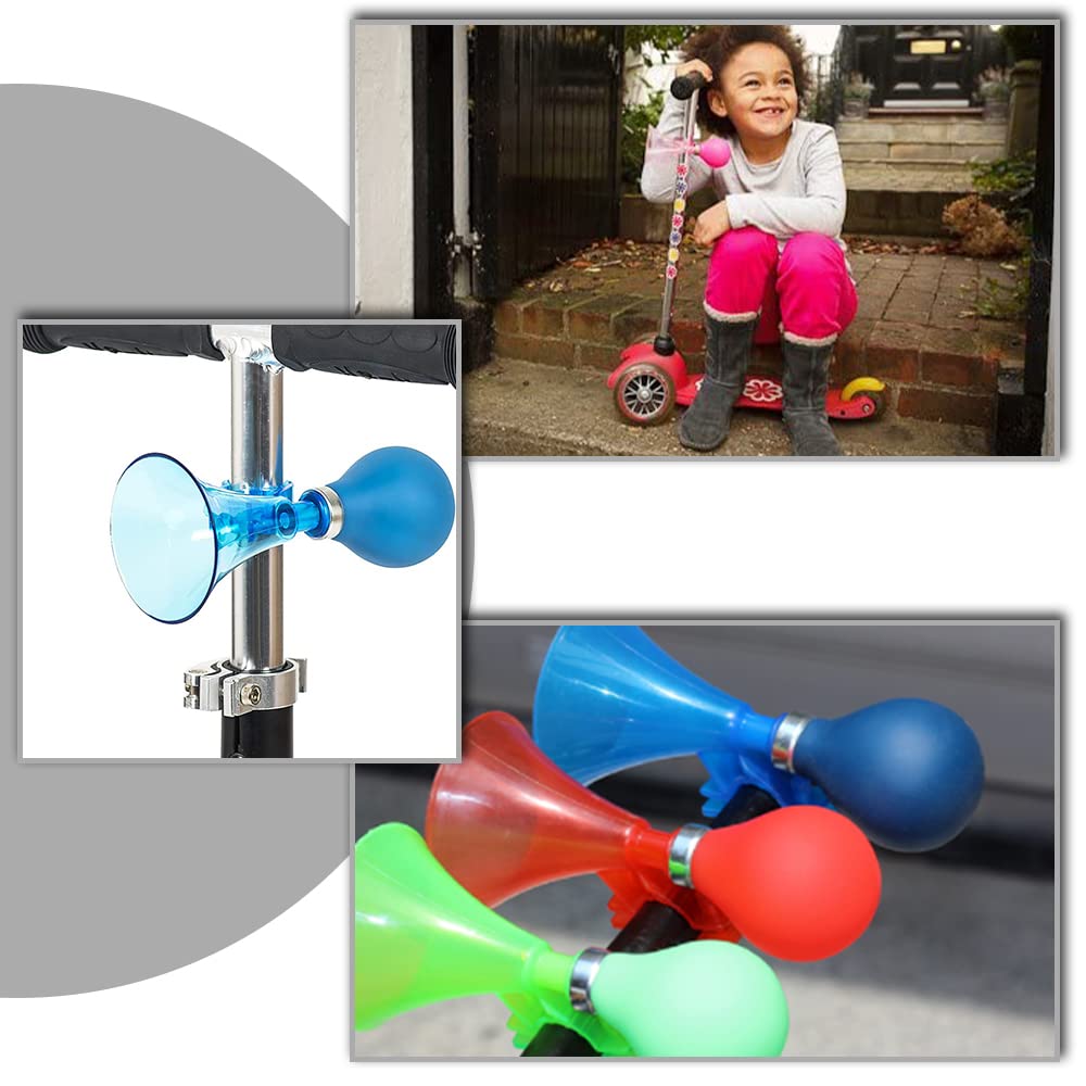 Ycnpeatt 3 Pcs Manually Bike Bugle Loudspeaker Siren Hooter Snail Air Horn Kids Bicycle Horn for Kids Children Bicycle Bike