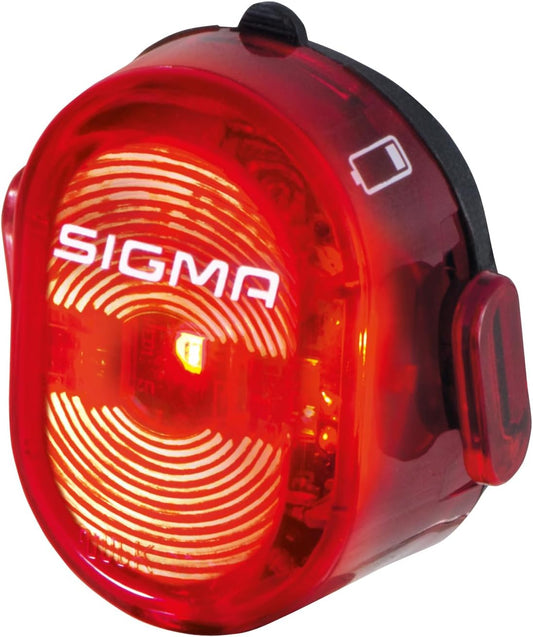 SIGMA Nugget II Flash Bicycle Taillight, Compact, Rechargeable, Easy Attachment to Seat Posts, Standard, High Power & High Power Flashing Modes, Tool Free Mounting, Side Visibility, IPX4 Splash Rated